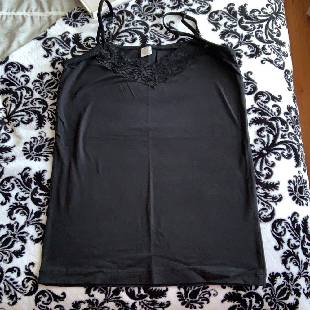 Lace front tank top